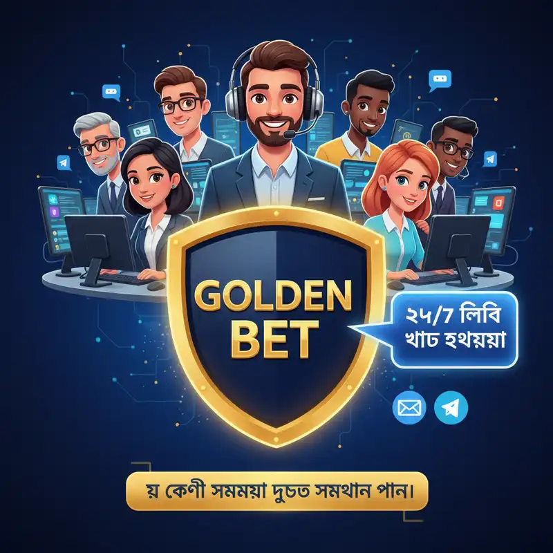 Golden Bet কাস্টমার সাপোর্ট সহায়তা টিম